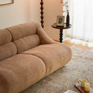 English Elm Shoes Chenille Memory Foam Loveseat Deep Seat Sofa for Apartments and Small Living Rooms Brown W668P381958
