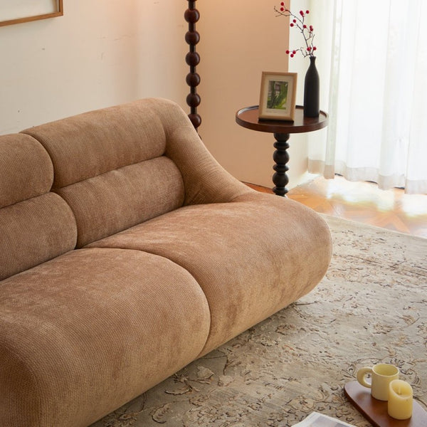 English Elm Shoes Chenille Memory Foam Loveseat Deep Seat Sofa for Apartments and Small Living Rooms Brown W668P381958