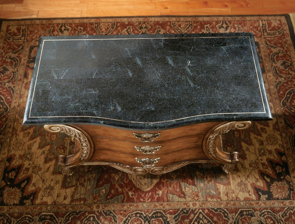 Butler Specialty Valenti 3 Drawer Accent Chest With Fossil Stone Top And Antique Brass Hardware For Elegant Decor Multi,Color Wood Solids,Wood Veneers,Resin,Fossil Stone,Brass 759090-butler