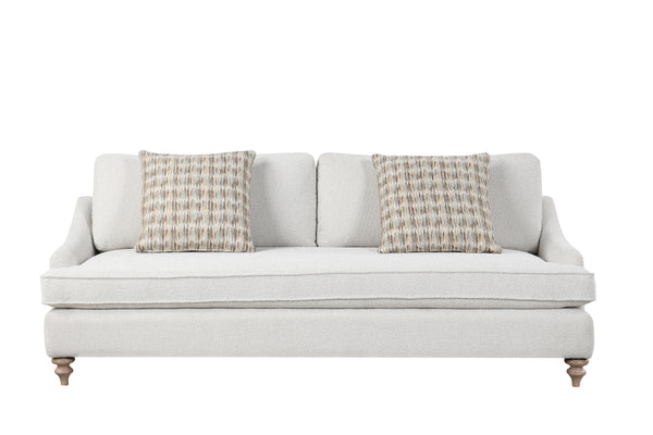 English Elm Sofa Off-White Upholstered Single with Reversible Dacron-Wrapped Cushions & 2 Plush Pillows, Cozy B2699P225134