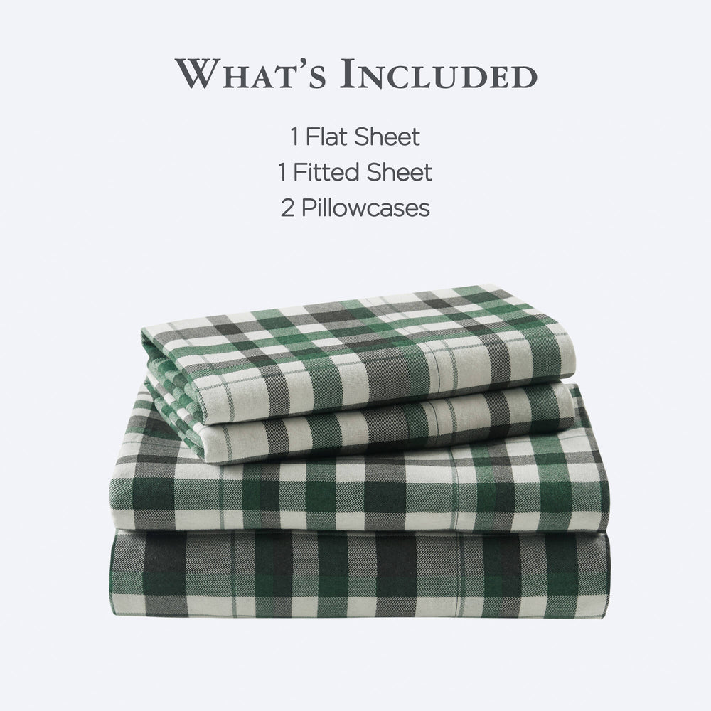 English Elm 4 Pieces King 100% Cotton Flannel Sheet Set - Soft, Cozy, And Stylish For Ultimate Comfort & Warmth B035P381359