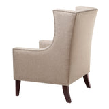 Madison Park Barton Modern/Contemporary Wing Chair FPF18-0152 Taupe