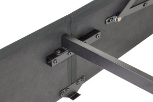 English Elm Queen Upholstered Storage Bed with Hydraulic Lift, Wingback Headboard, USB Ports & Deep Stash Dark Gray W1960S00006