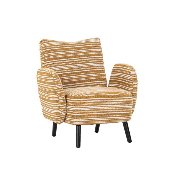 English Elm Modern boucle armchair with high-density foam cushion, solid wood legs, 500lb capacity, cozy reading seat Mustard yellow W395P376568