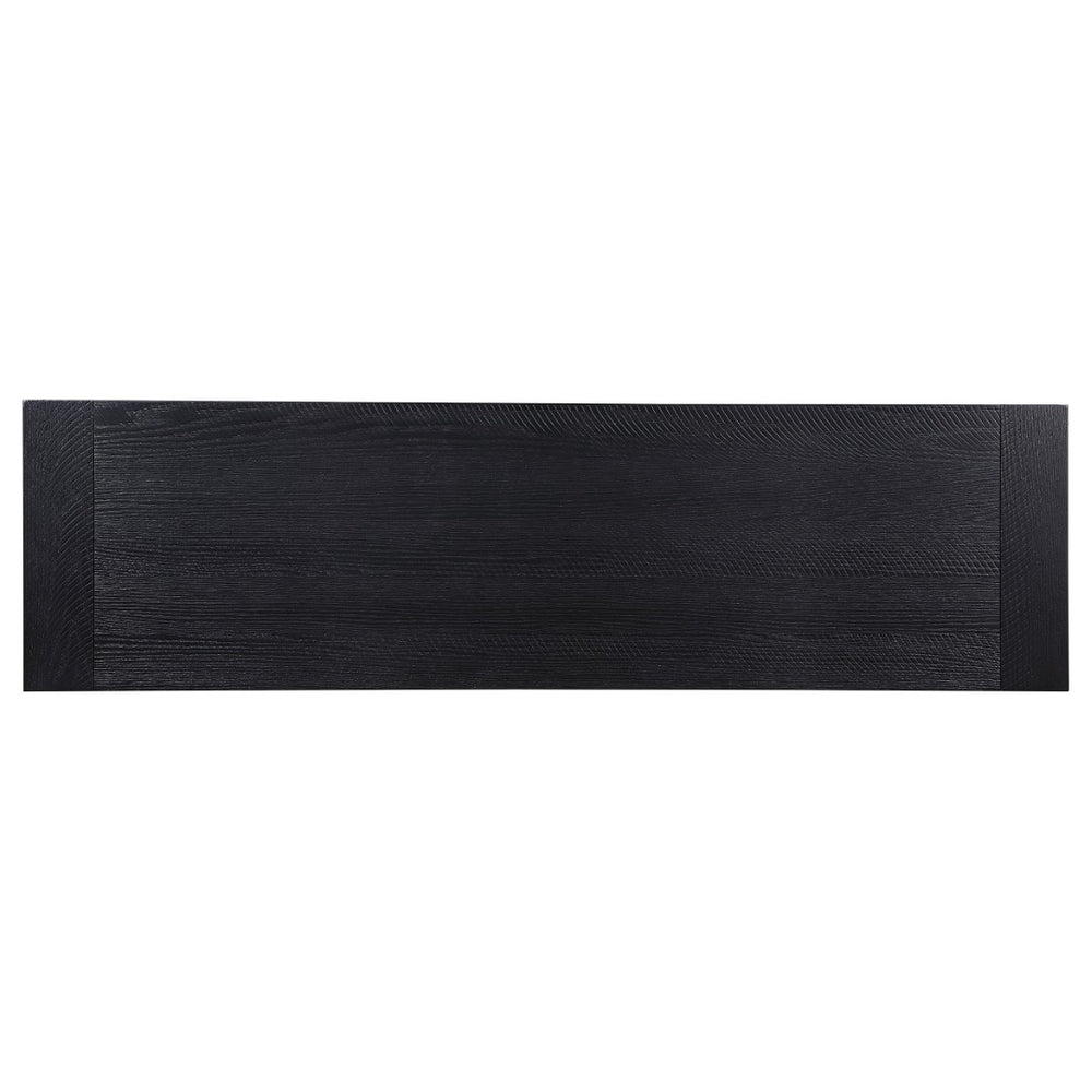 English Elm Yesler Modern Industrial Black Wood Trestle Bench - Durable Seating For Dining & Entryway Spaces B062P299942-GIGA