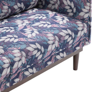 English Elm Modern Chenille Loveseat with Pocket Spring Cushions and Rubberwood Legs for Living Room Blue N763P347228C