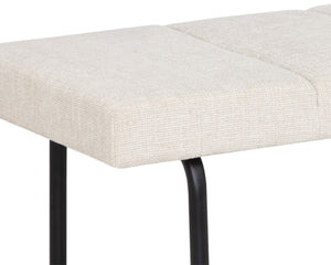 Sunpan CASIMIR Bench - Modern Minimalist Seating in Chacha Cream for Entryways & Living Spaces 108907