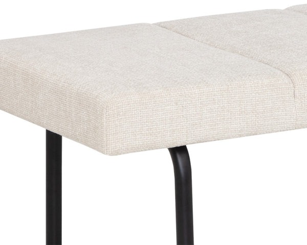 Sunpan CASIMIR Bench - Modern Minimalist Seating in Chacha Cream for Entryways & Living Spaces 108907