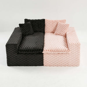 English Elm Luxury Color-Block Turtle Velvet Sofa - Modular Design For Stylish Living Room Comfort & Flexibility P1 W3371S00048-GIGA