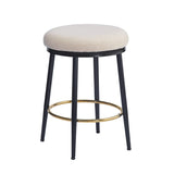 Christopher Knight Home® - Noble House - - 24.75'' Modern Counter Stools Set Of 4,White Counter Stools With Iron Frame,Sponge Cushion,Footrest,Suitable For Kitchen/Bedroom/Dining Room.