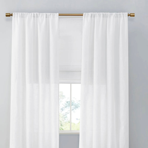 JLA Home Madison Park - Linen Kyler Roman Shade — Light‑Filtering Linen-Blend, Cordless Child-Safe Design, OEKO-TEX Certified 27 L x 64 W x 0.13H MP40-8912