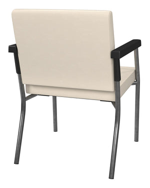 OSP Home Furnishings Bariatric Guest Chair with Reinforced Metal Frame and Pu Arm Pads for Medical Waiting Rooms BC9601-K004