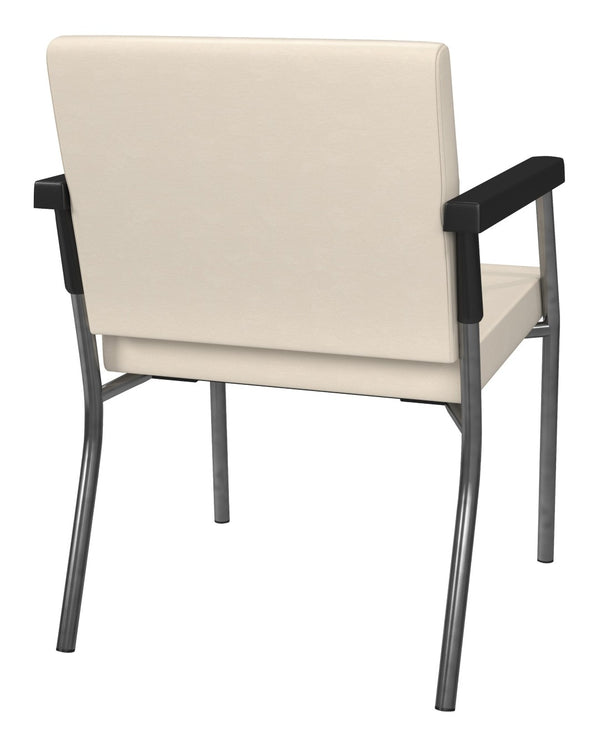 OSP Home Furnishings Bariatric Guest Chair with Reinforced Metal Frame and Pu Arm Pads for Medical Waiting Rooms BC9601-K004
