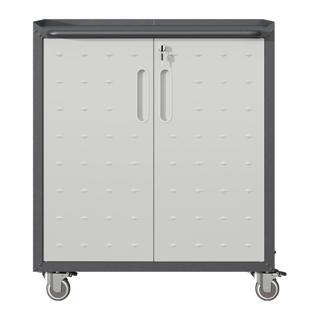 English Elm Heavy-duty Steel Garage Cabinet on Wheels with Locking Doors and Adjustable Shelves T2398P222831