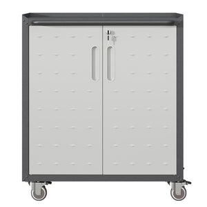English Elm Heavy-duty Steel Garage Cabinet on Wheels with Locking Doors and Adjustable Shelves T2398P222831
