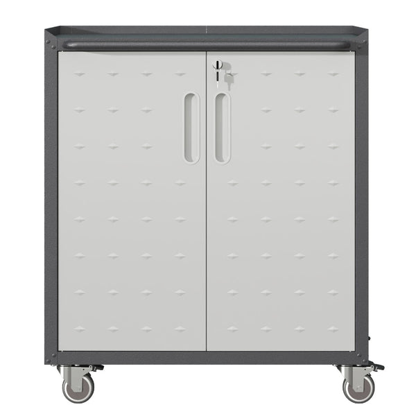 English Elm Heavy-duty Steel Garage Cabinet on Wheels with Locking Doors and Adjustable Shelves T2398P222831