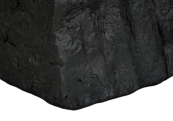 English Elm Accent Table Rock Sculpted Magnesium Oxide Matte Black Indoor Outdoor Side B2710P461685
