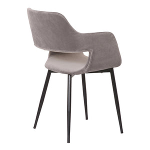 English Elm Ariana Mid-century Upholstered Accent Chair with Open Back for Dining or Bedroom B2736P464869