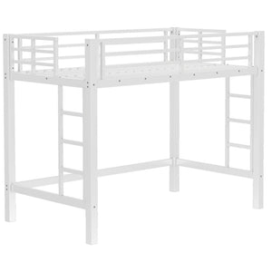 English Elm Twin Floor Bed Solid Pine Frame with Guardrails and Door for Safe Kid Sleep W1580P435703