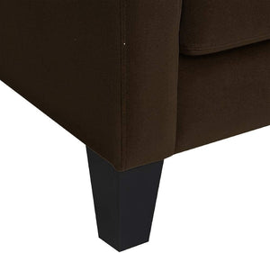 English Elm 1pc Mid-century Modern Accent Chair Microfiber Upholstery Tapered Legs Cozy Seating Brown B011P201578