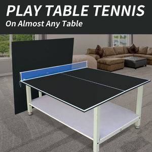English Elm 9ft Foldable Ping Pong Conversion Top Mdf Playing Surface for Game Room Fun Black W1408P442642
