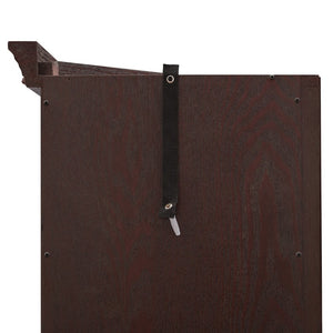 English Elm Lighted Corner Curio Cabinet with Led Glow Tempered Glass Shelves and Mirrored Back W2275P292642