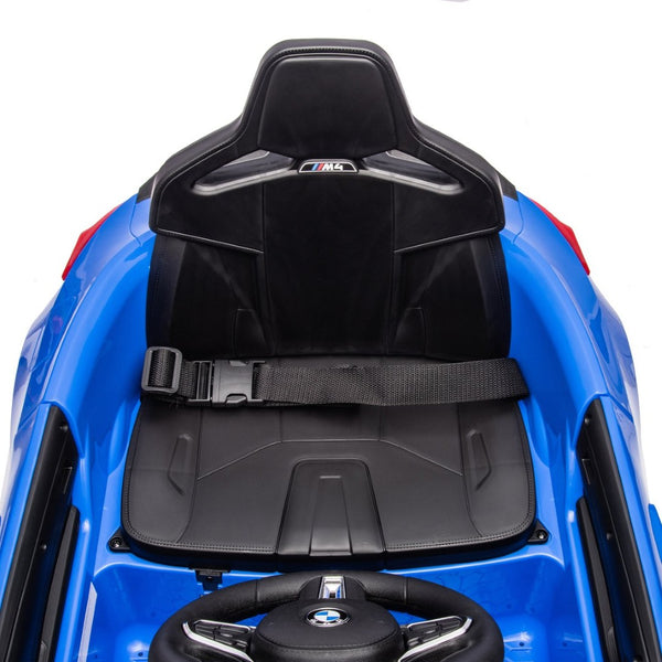 English Elm Bmw M4 Licensed Kids Ride on Car with Parental Remote Dual Motors and Led Lights Blue W1578P214204
