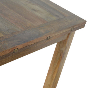 English Elm Solid Wood Extendable Butterfly Dining Table - Rustic Mango With Oak Finish, Seats 2 To 6 Effortlessly B182P280764-GIGA
