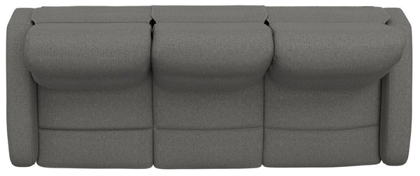 English Elm Brown Dual Reclining Sofa with Pillow Back Cushions and Pull Tab Seats for Living Rooms Gray B361P483238