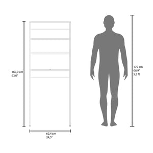 English Elm Bisbee Over-the-Toilet Bathroom Storage Cabinet with 2 Doors, 2 Open Shelves, White, Slim Design B128P287527