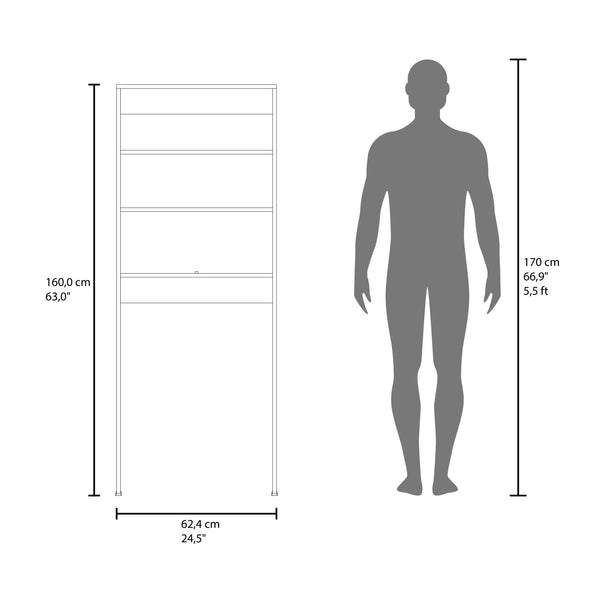 English Elm Bisbee Over-the-Toilet Bathroom Storage Cabinet with 2 Doors, 2 Open Shelves, White, Slim Design B128P287527