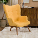 Christopher Knight Home® Hariata Fabric Contour Chair - Soft Yellow