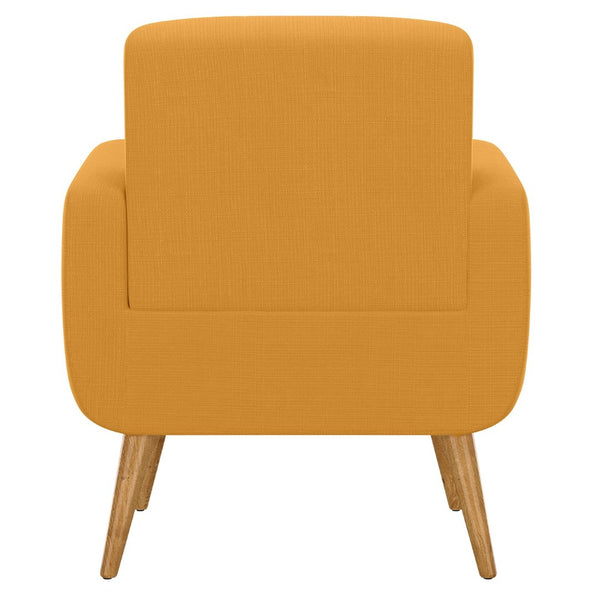 English Elm Ashby Compact Linen Accent Chair with Solid Wood Legs for Bedroom Reading Nooks B127P409839