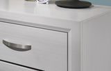 English Elm Stout Contemporary 2-Drawer Metal Bar Pulls Wood Nightstand, Off-White