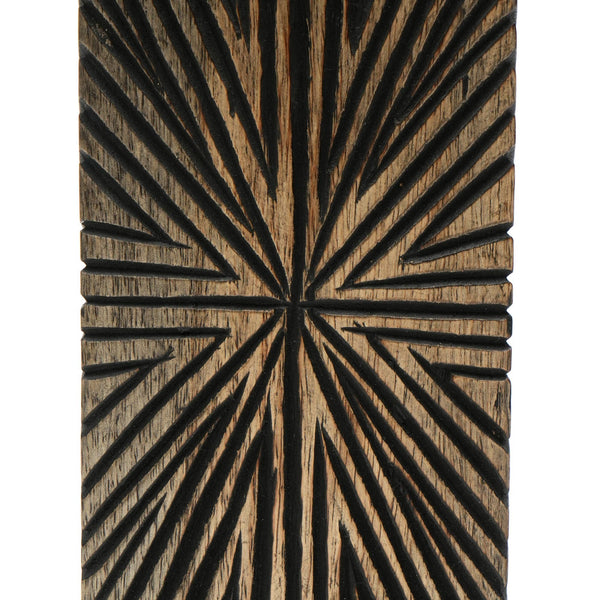 English Elm Decorative Wooden Centerpiece Candle Holder - Elegant Black Design For Timeless Home Ambiance & Style B346P336823