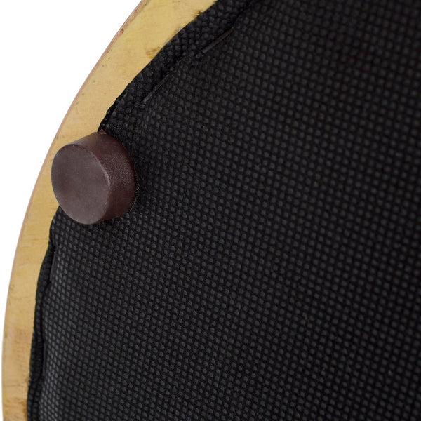 English Elm Jennifer Taylor Home - Nebula 26" Backless Round Counter Stool – Ivory Bouclé Seat, Burl Wood Base, Brass Footrest Elegance B2719P238397