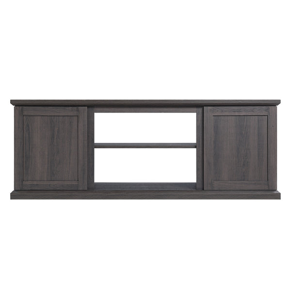 English Elm Franklin 60" TV Stand with Soft-Close Doors and Concealed Shelves for Elegant Media Storage Brown B365P398320