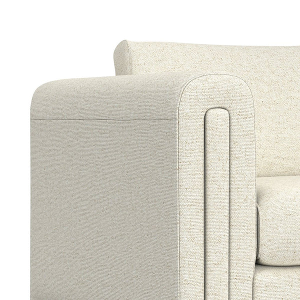 English Elm Jones 61 inch Loveseat with Eco-Friendly Polyester Upholstery, High-Density Foam Comfort & Durable Frame Ivory B136P364291