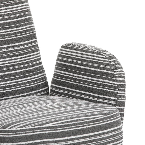 English Elm Modern boucle armchair with high-density foam cushion, solid wood legs, 500lb capacity, cozy reading seat Dark Gray W395P376572