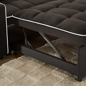English Elm Versatile Velvet Sleeper Loveseat with Usb Charging Tufted Convertible Sofa Bed W3705P354657