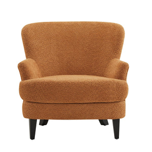 English Elm Christopher Knight Home® - Gerald Boucle Upholstered Club Chair with Tapered Birch Legs, Tonal Piping and Cozy Texture Caramel 33 L x 32.75 W x 30 H N776P243523Y