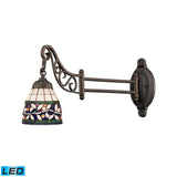 Mix-N-Match 12'' High 1-Light Swingarm Wall Lamp - Tiffany Bronze - Includes LED Bulb 079-TB-13-LED Elk Lighting