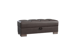 English Elm Primenest Skyhaven Upholstered Storage Ottoman - Stylish & Functional For Small Spaces, Brown-Pu B030P280959-GIGA