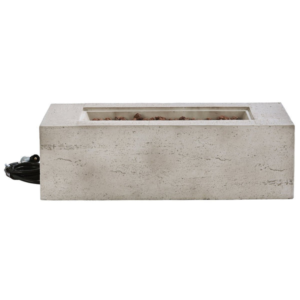 English Elm U_style Rectangular Outdoor Propane Fire Pit Mgo Set with Tank Cover Table Beige+Grey,Light Gray WY000498AAD