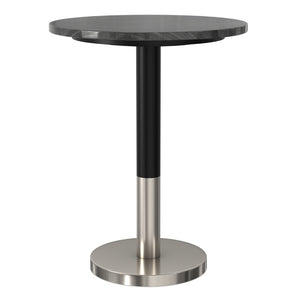English Elm Haynes Solid Mango Wood Accent Table Rustic Dark Brown Grain for Bedroom or Living Room B136P420283