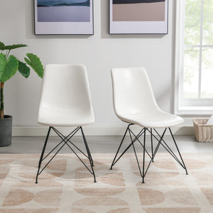 OSP Home Furnishings Trenton Chair  - Set of 2 White