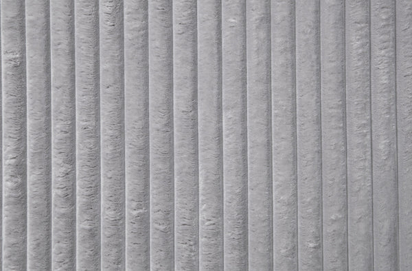 English Elm Hilde Light Gray Corduroy Chaise with 2 Pillows — Pocket Coil Seating, Removable Covers, Cup Holder B2726P345946