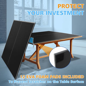 English Elm 7*4ft Foldable Mdf Ping Pong Conversion Top with Net for Game Room Practice W1408P310184