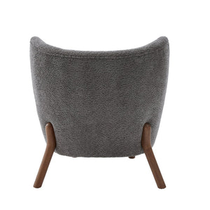 English Elm Swivel Club Chair Barrel Back Faux Leather 360 Degree Turn Living Room Accent Dark Grey N776P246078D
