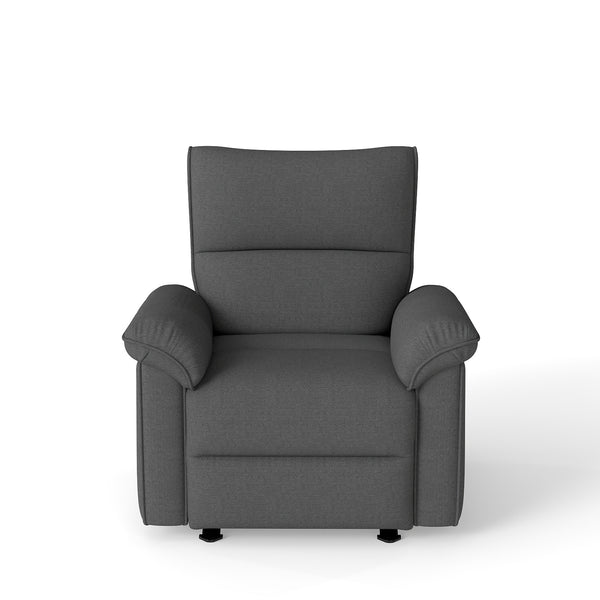 English Elm Wall Zero Wall Power Recliner Chair with Overstuffed Backrest, USB Type-C Charging Port, Space-Saving Electric Recliner for Small Rooms Dark Gray W1028S00055
